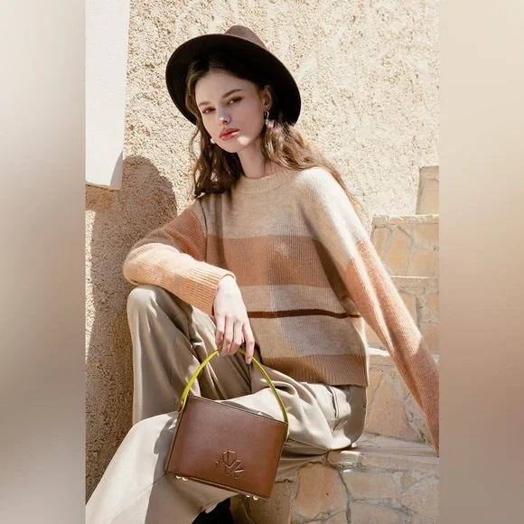 NEW! PETITE STUDIO Brianna Mohair Sweater (Camel)